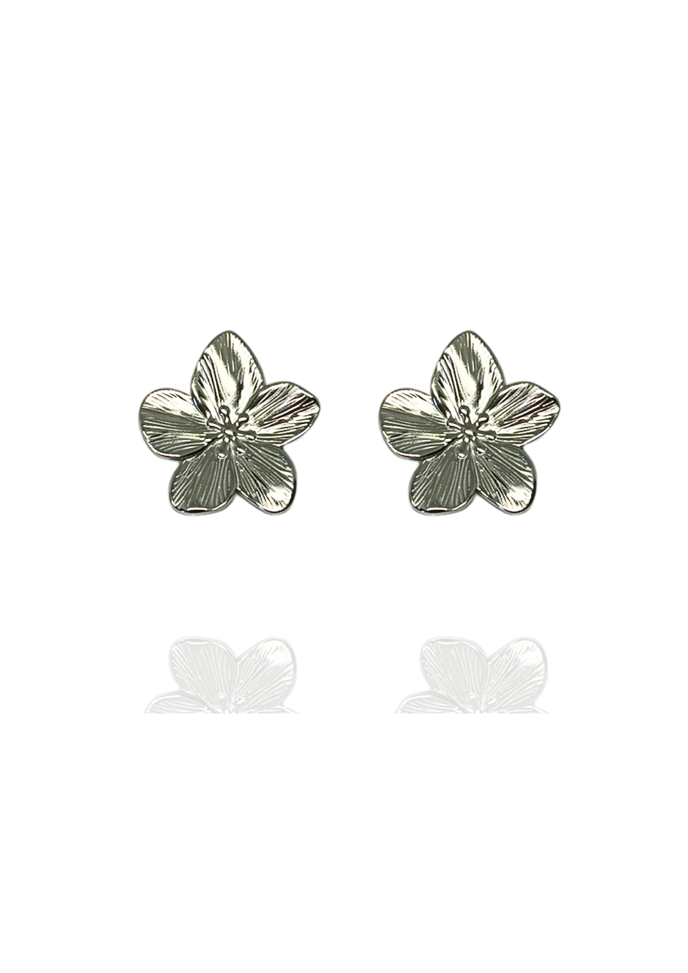 Boucles Fleur argent