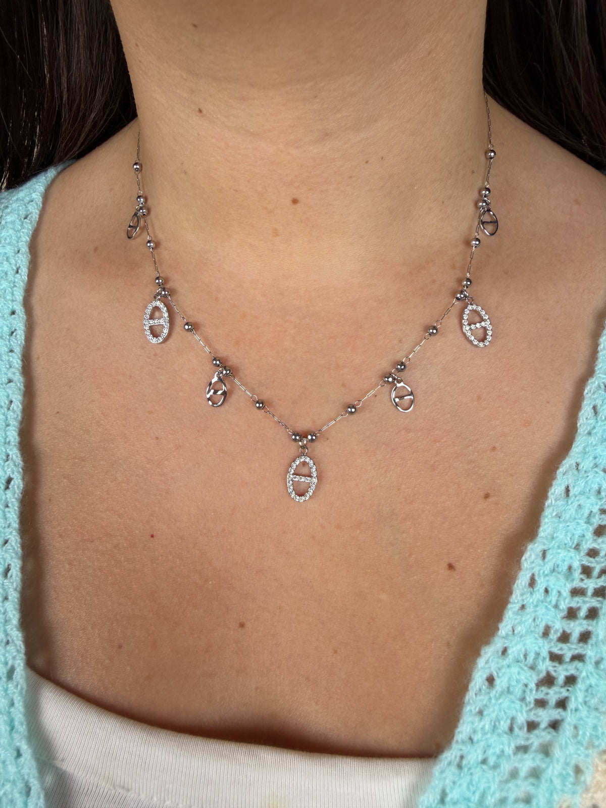 Collier Fibby argent