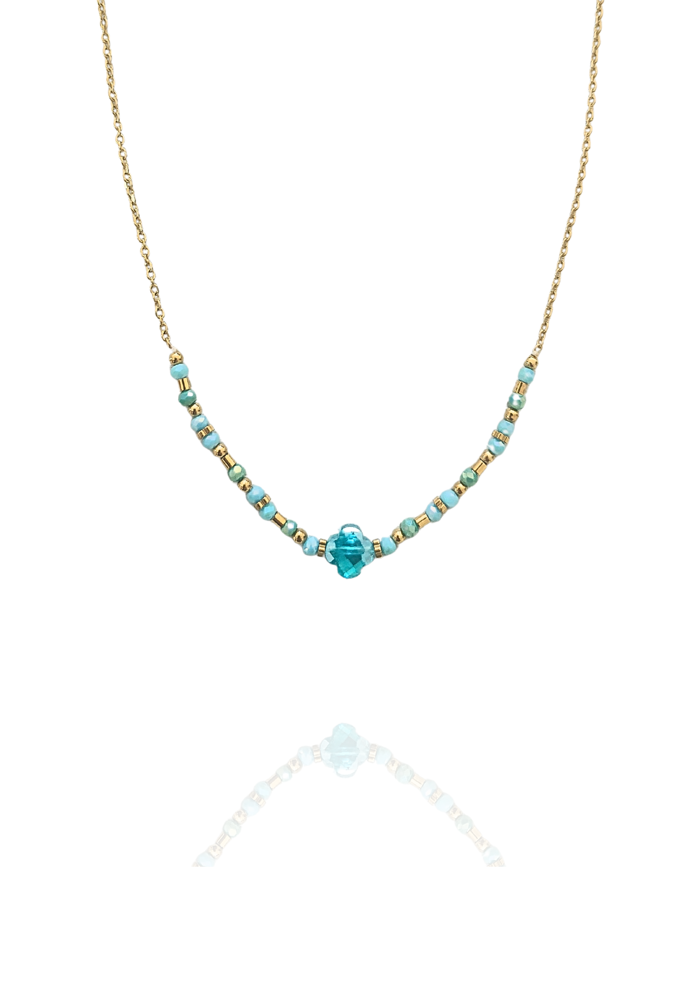 Collier Monelle bleu ciel