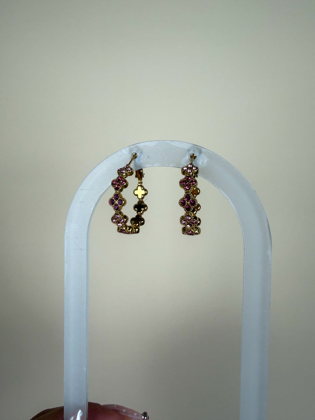 Boucles Ambre rose