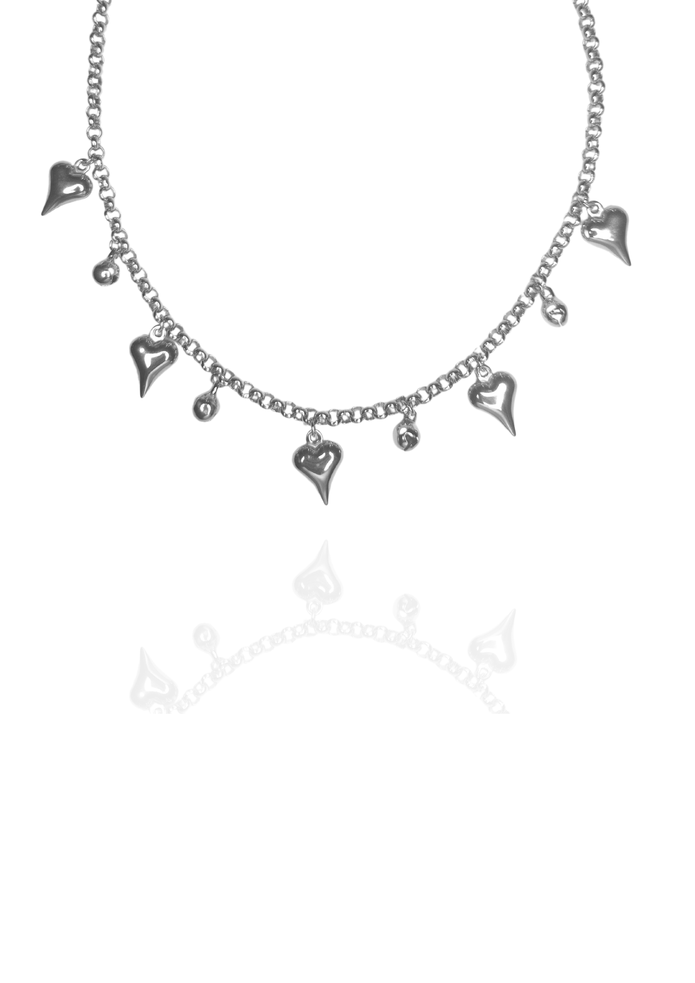 Collier charms Love argent