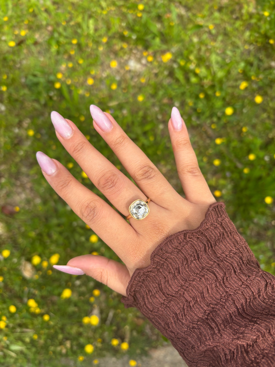 Bague Esmeralda blanche