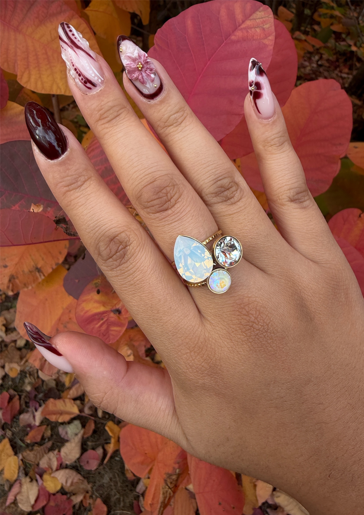 Bague Iris blanche