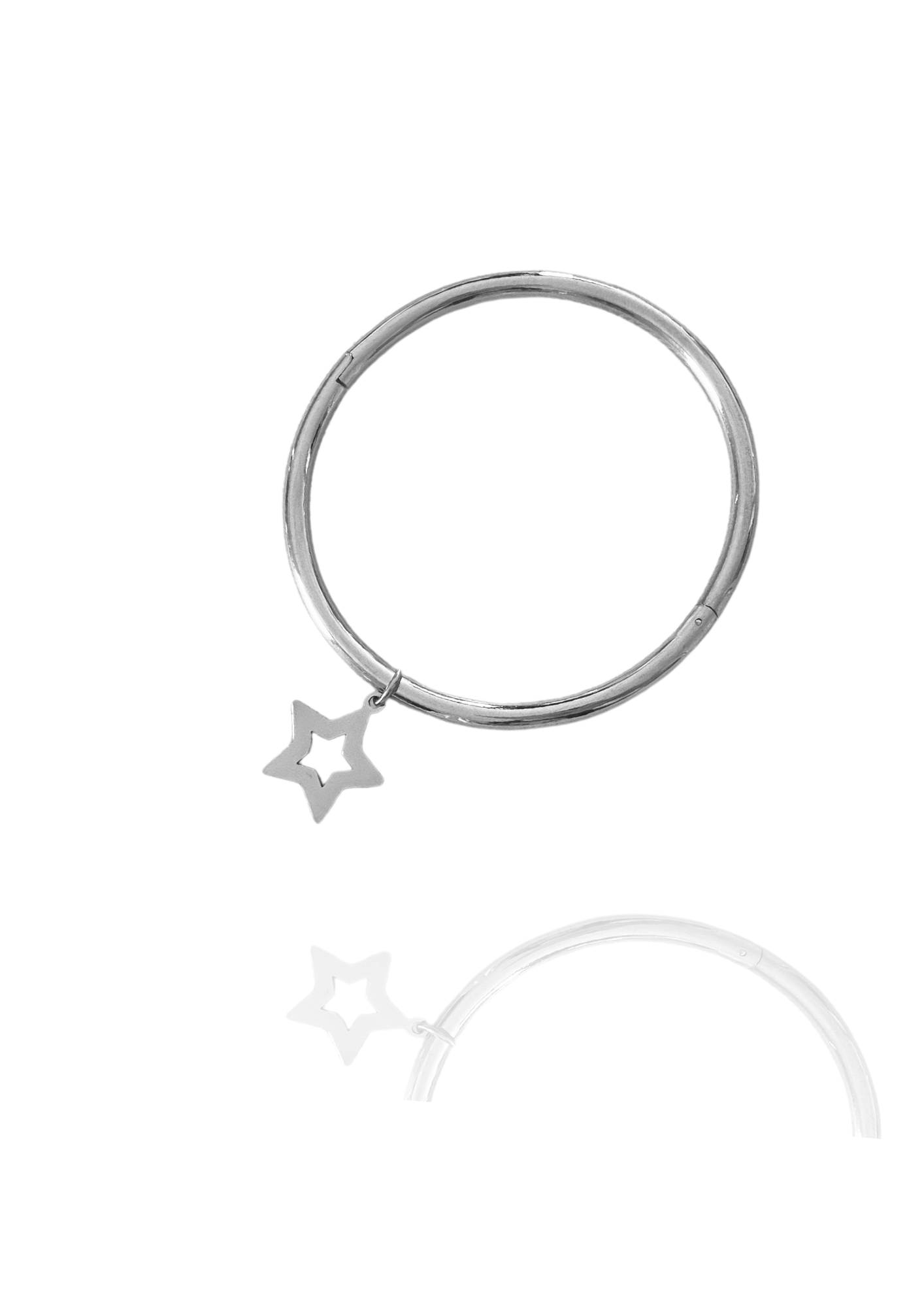 Jonc breloque étoile argent