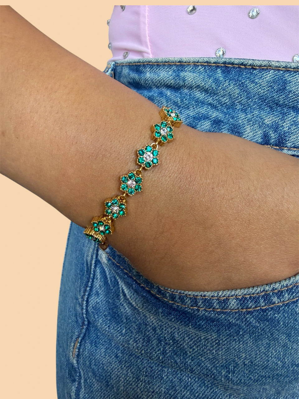 Bracelet Emerald Bloom