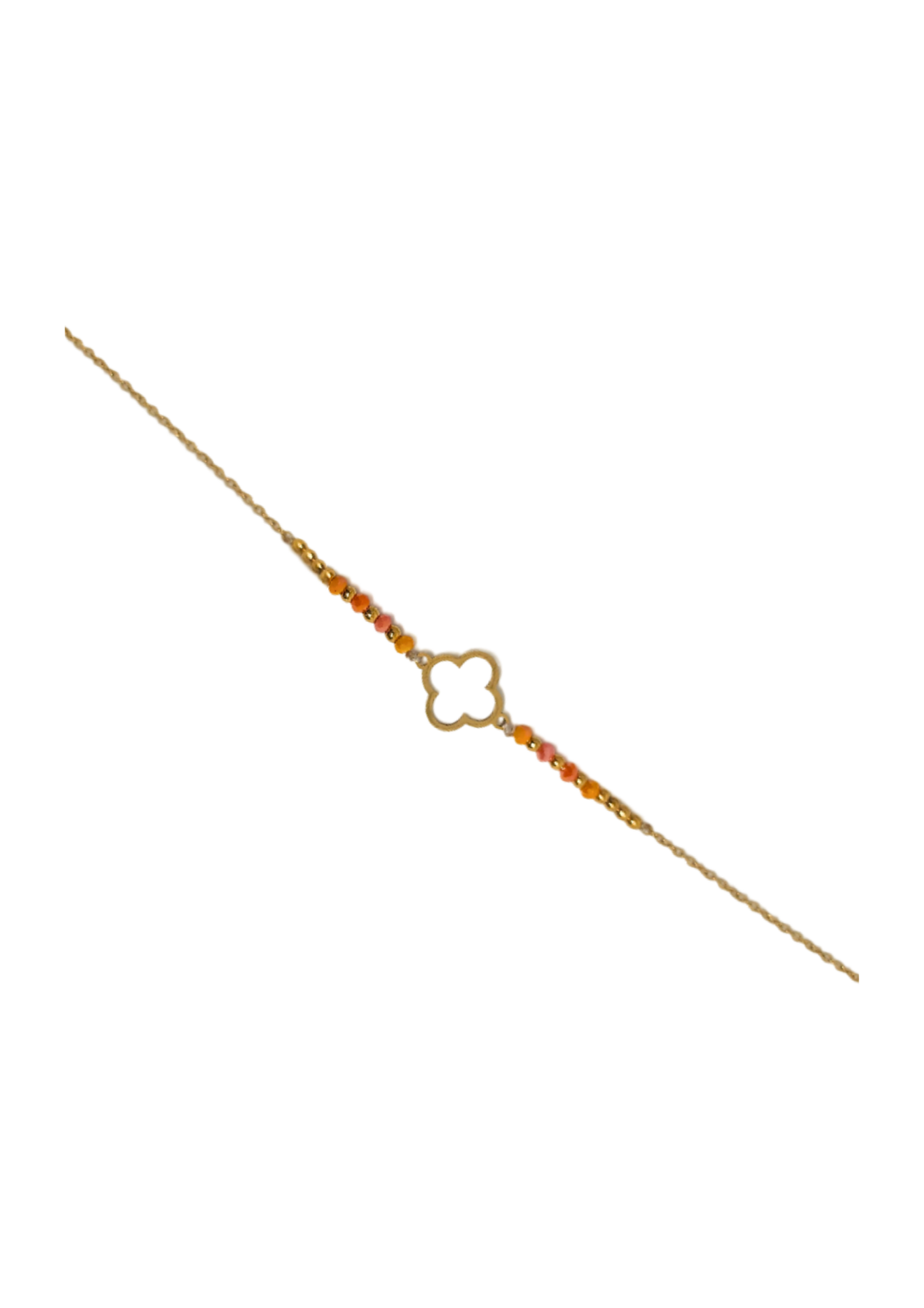Bracelet cheville Aurelie orange