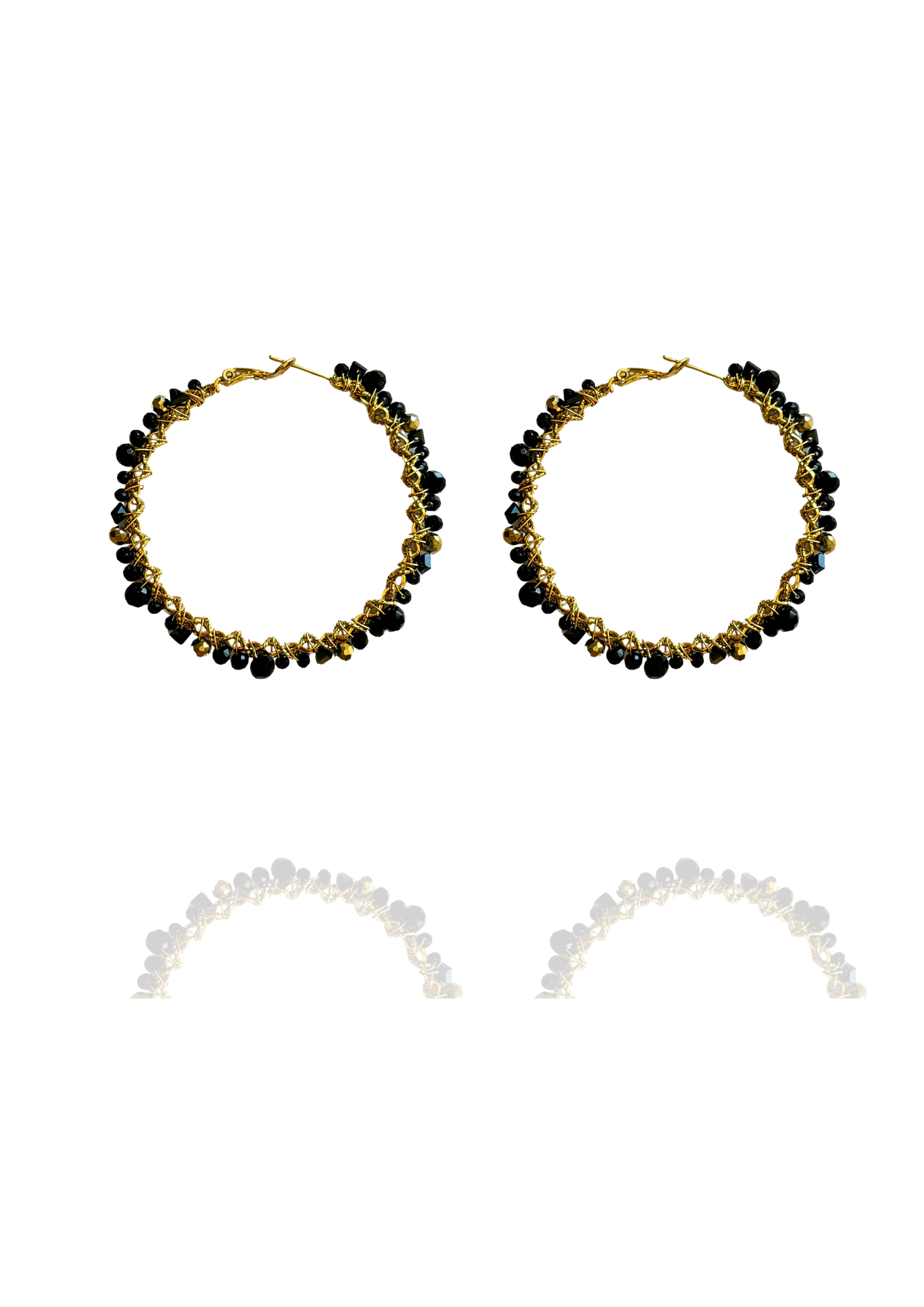 Boucles Raquel noires or