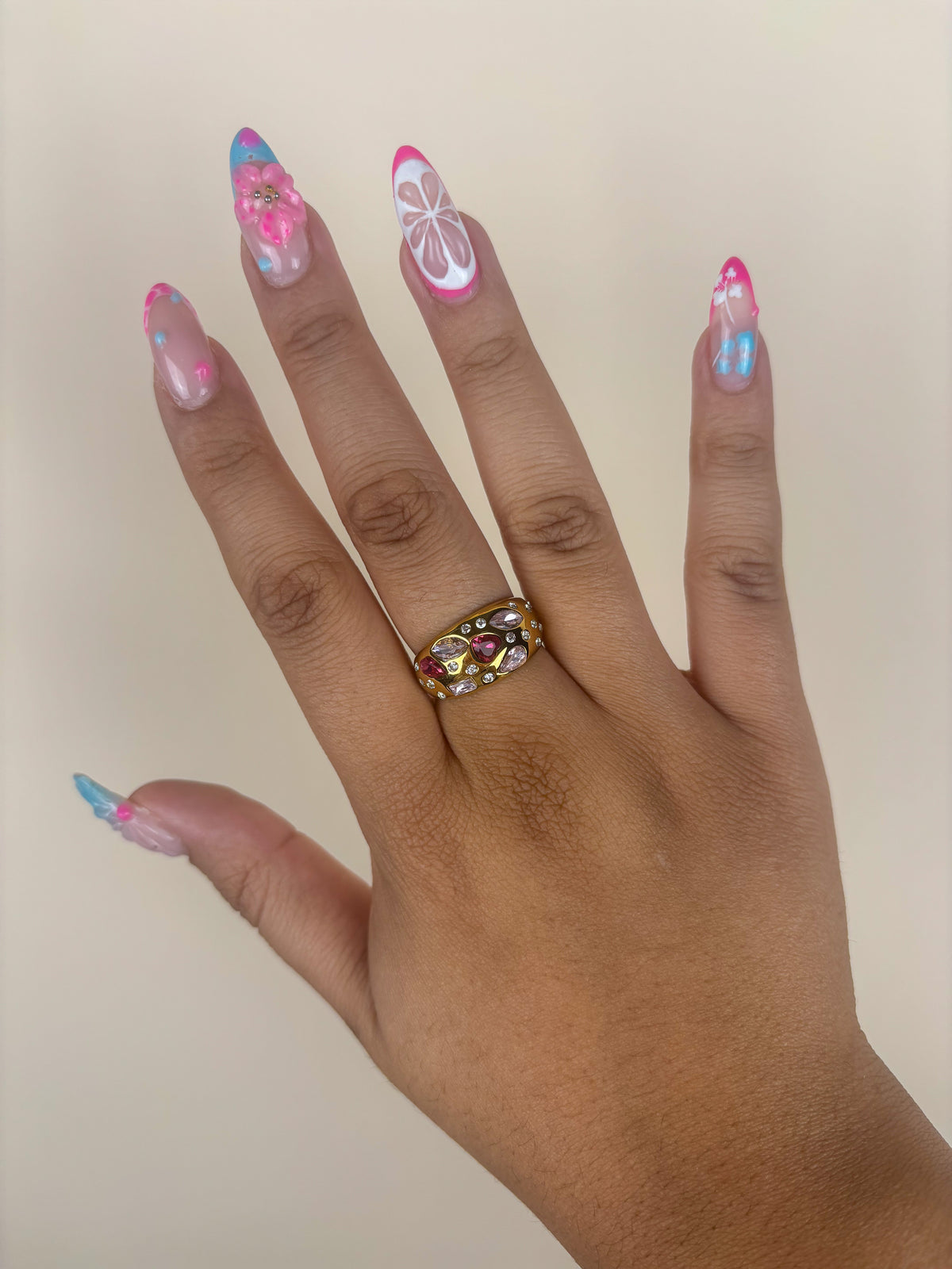 Bague Pépite rose