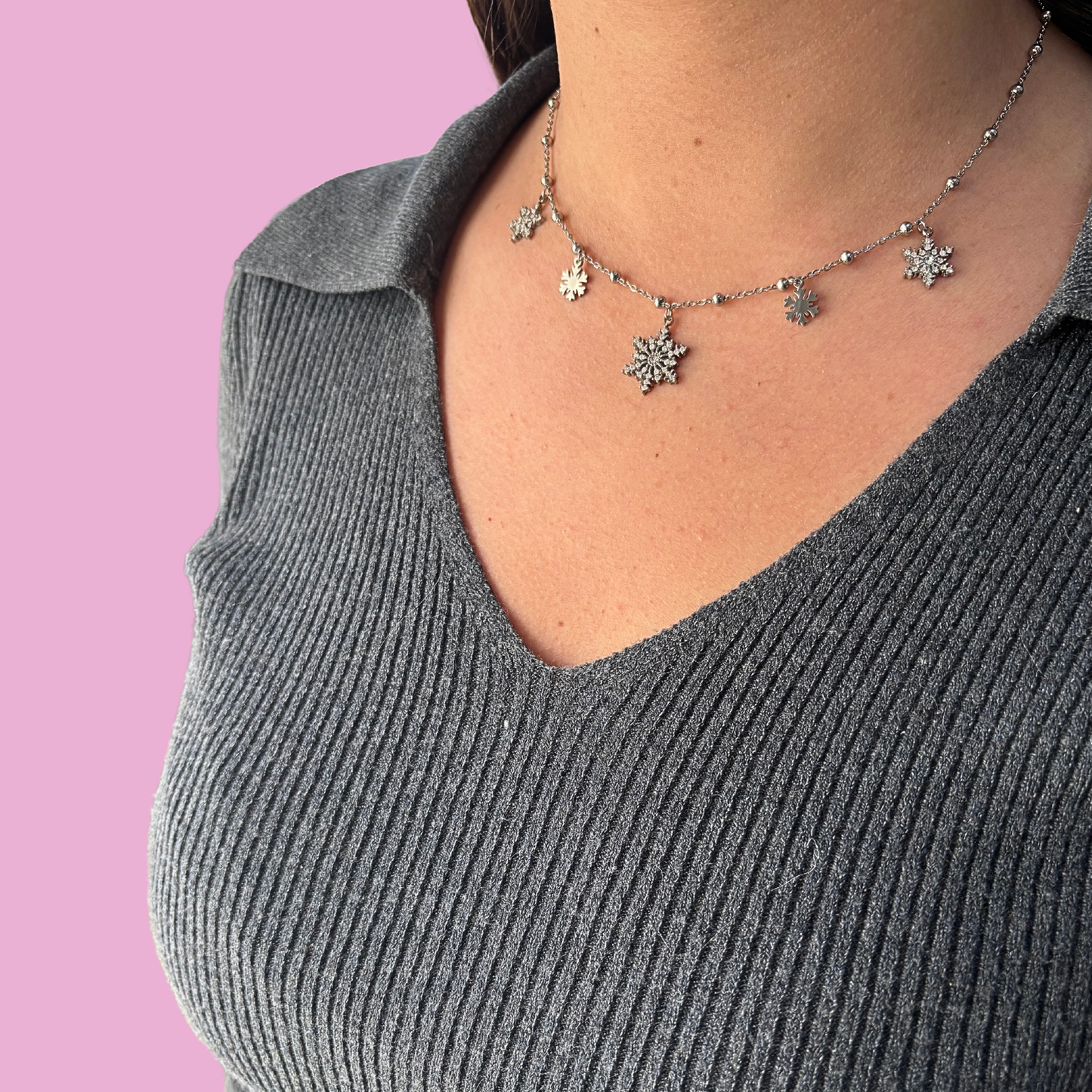 Collier Flocons argent