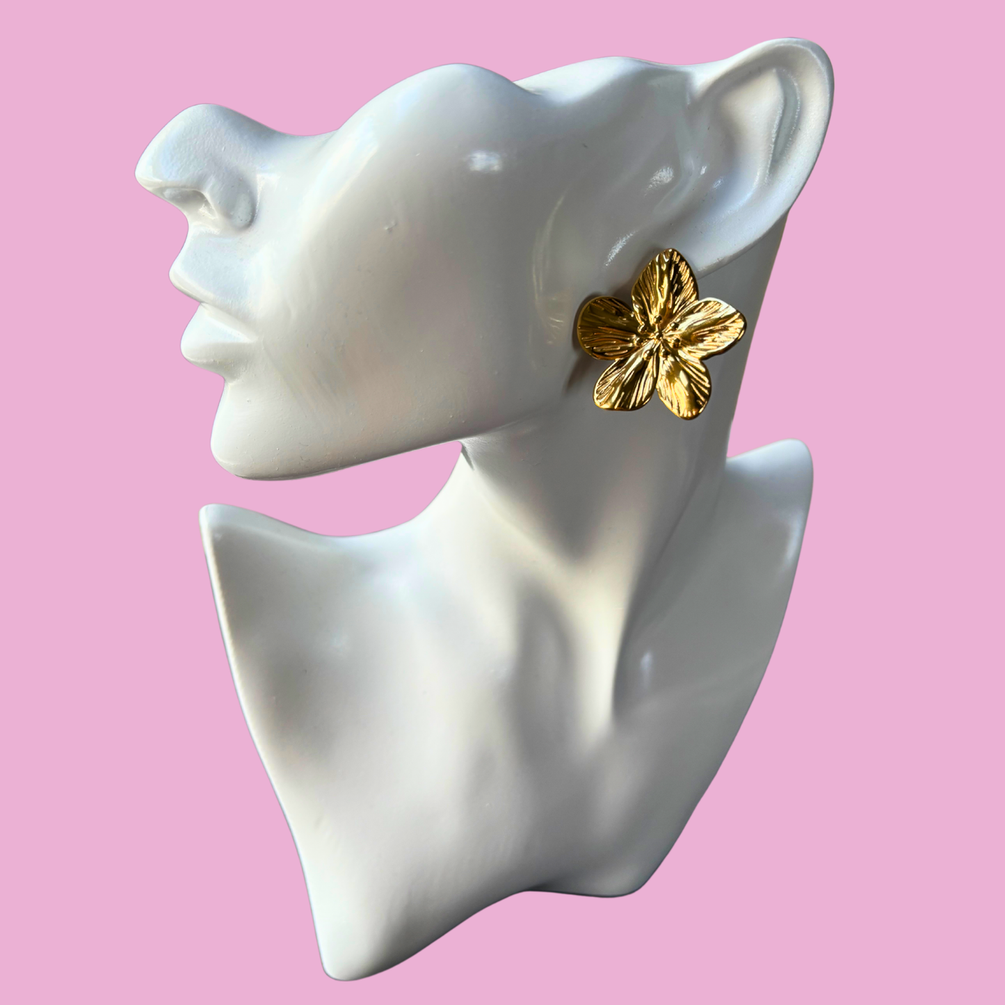 Boucles Fleur or