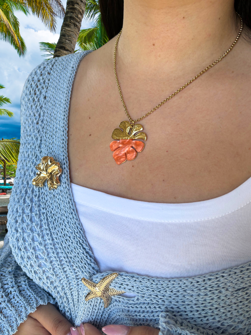 Collier Antibes orange