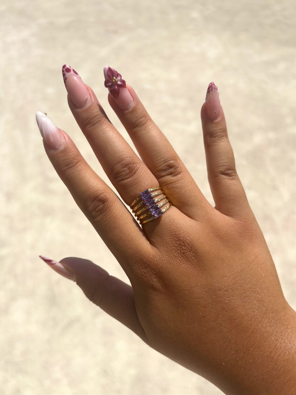 Bague Riham lilas