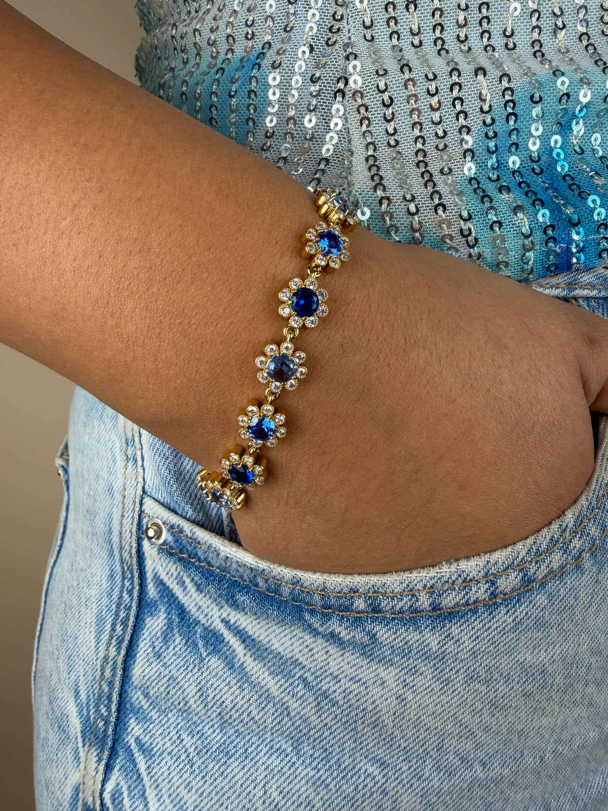 Bracelet Kourtney bleu