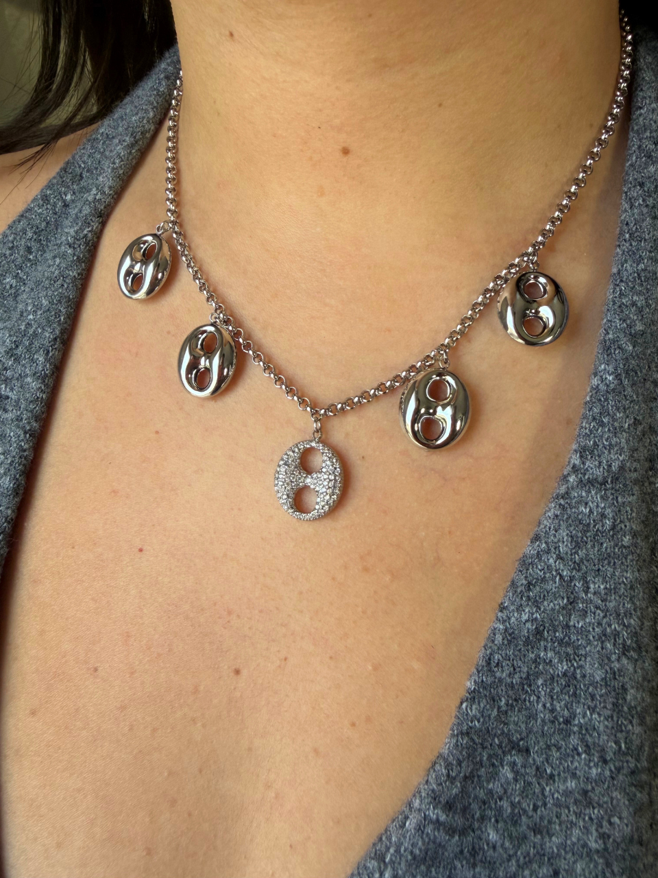 Collier Ryna breloque argent