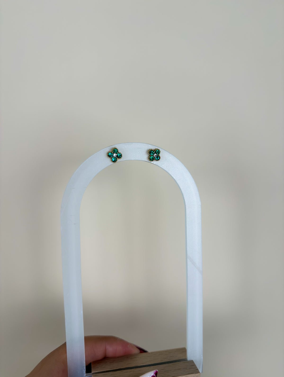 Boucles Ambre mini vertes