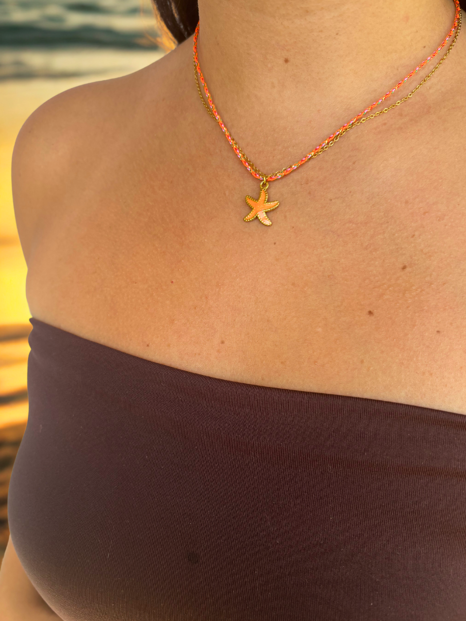 Collier Mitchi orange