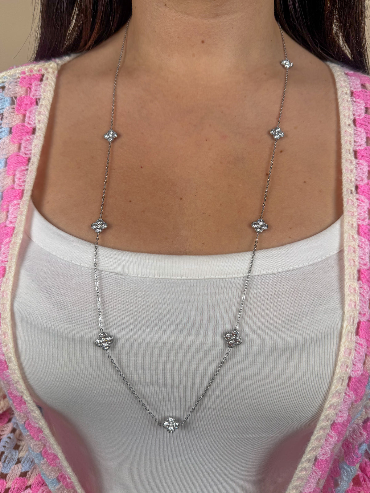 Sautoir Ambre argent