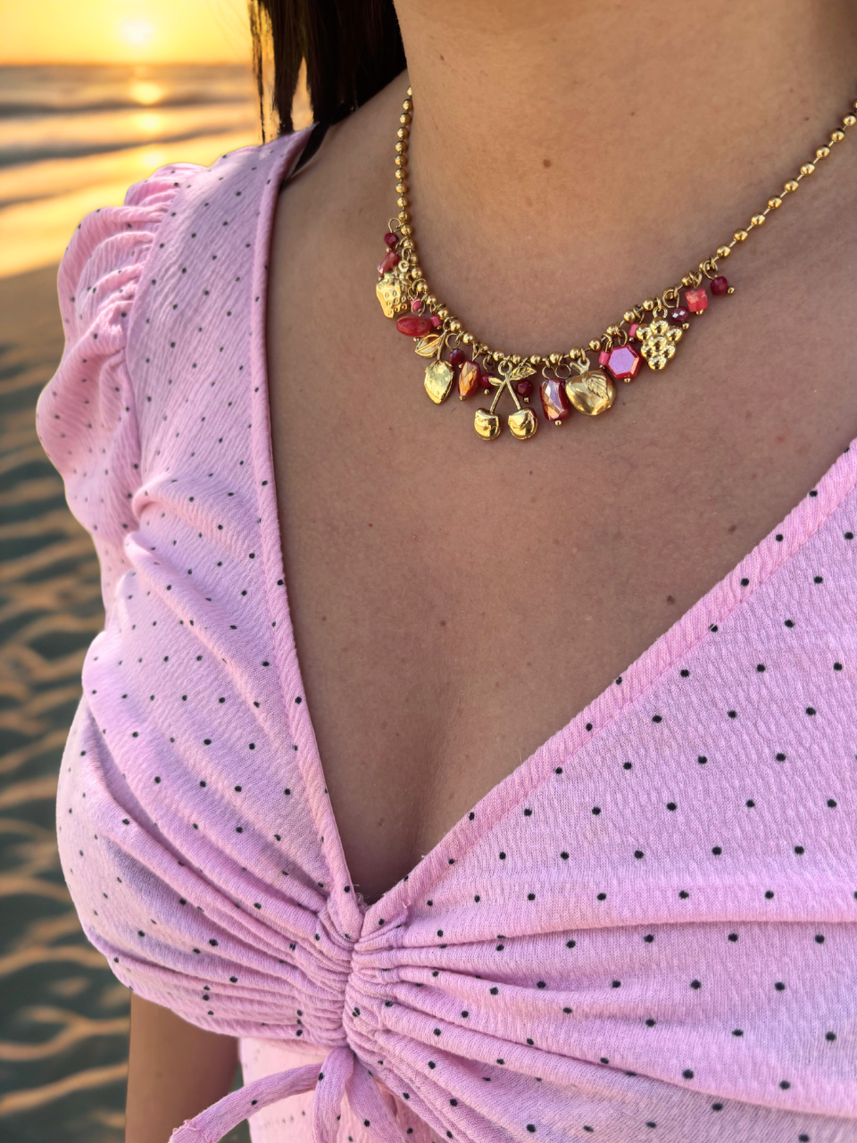 Collier Kelyn rouge