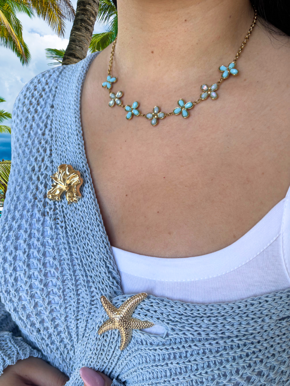 Collier Coline bleu