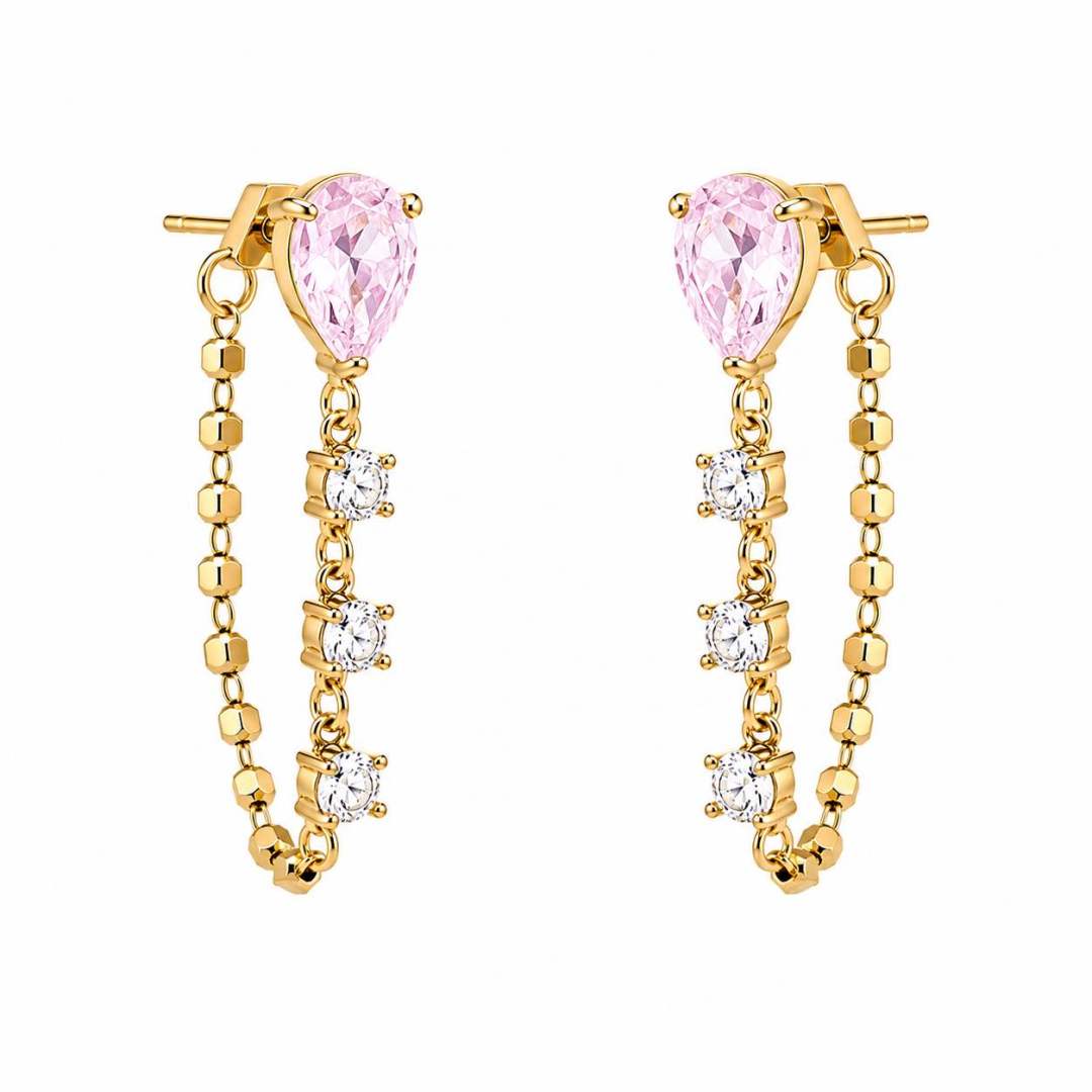 Boucles Brigitte roses