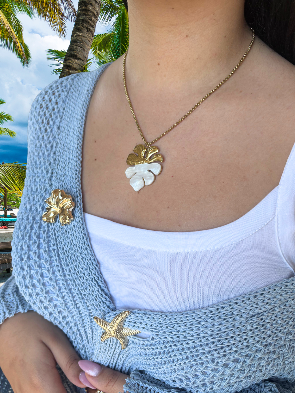 Collier Antibes blanc