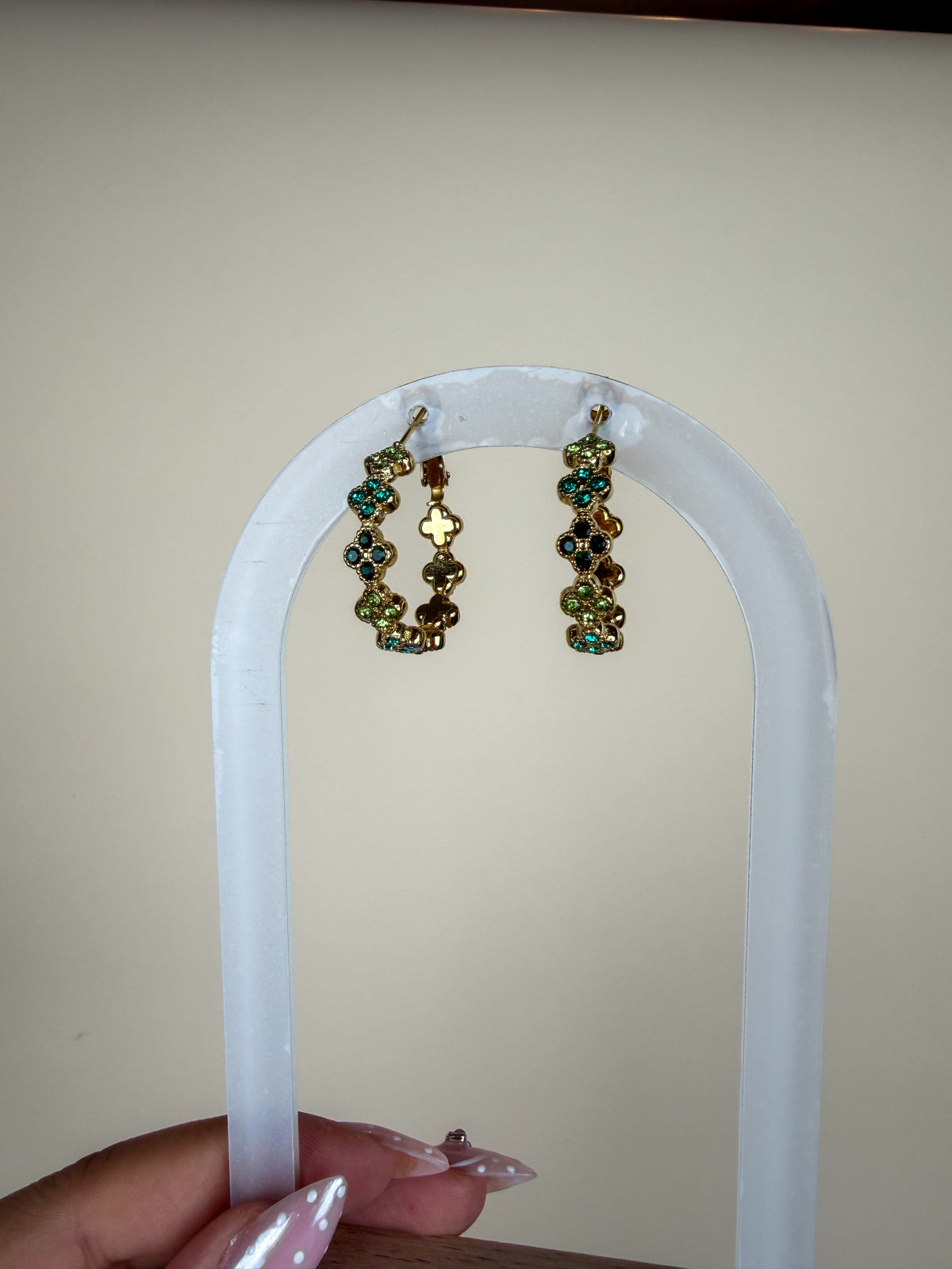 Boucles Ambre verte