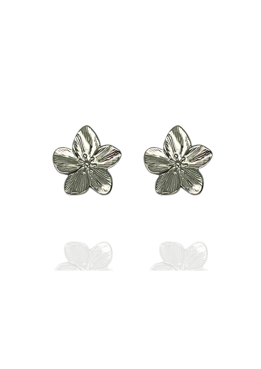 Boucles Fleur argent