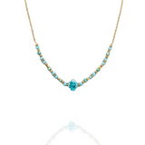 Collier Monelle bleu ciel