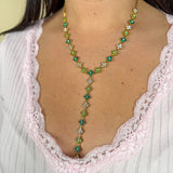 Collier Y Ambre vert