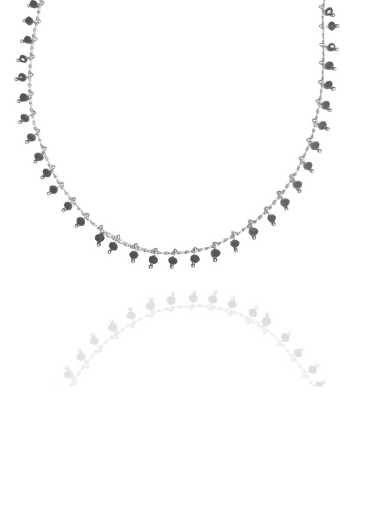 Collier Paula noir argent