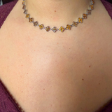 Collier Ambre argent marron