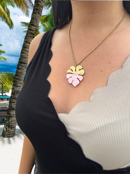 Collier Antibes rose