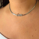 Collier Love argent