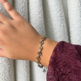 Bracelet Ambre argent marron