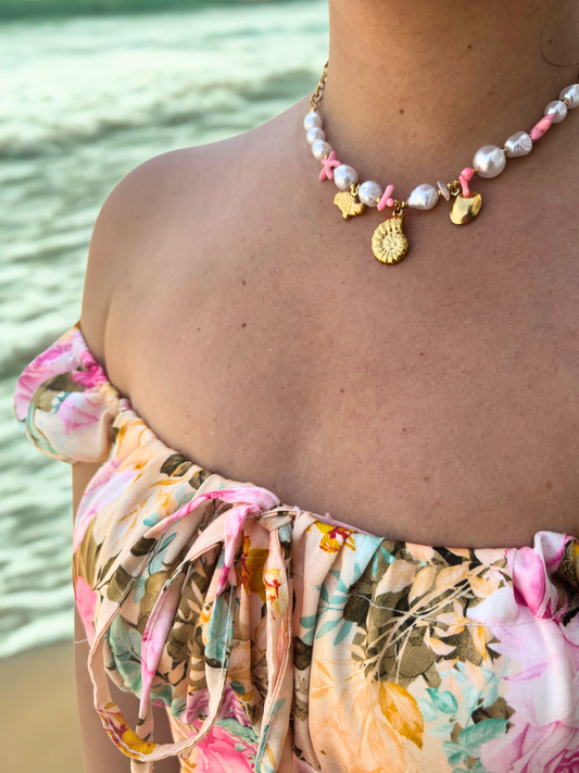 Collier Palma rose