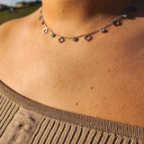 Collier Rosa argent