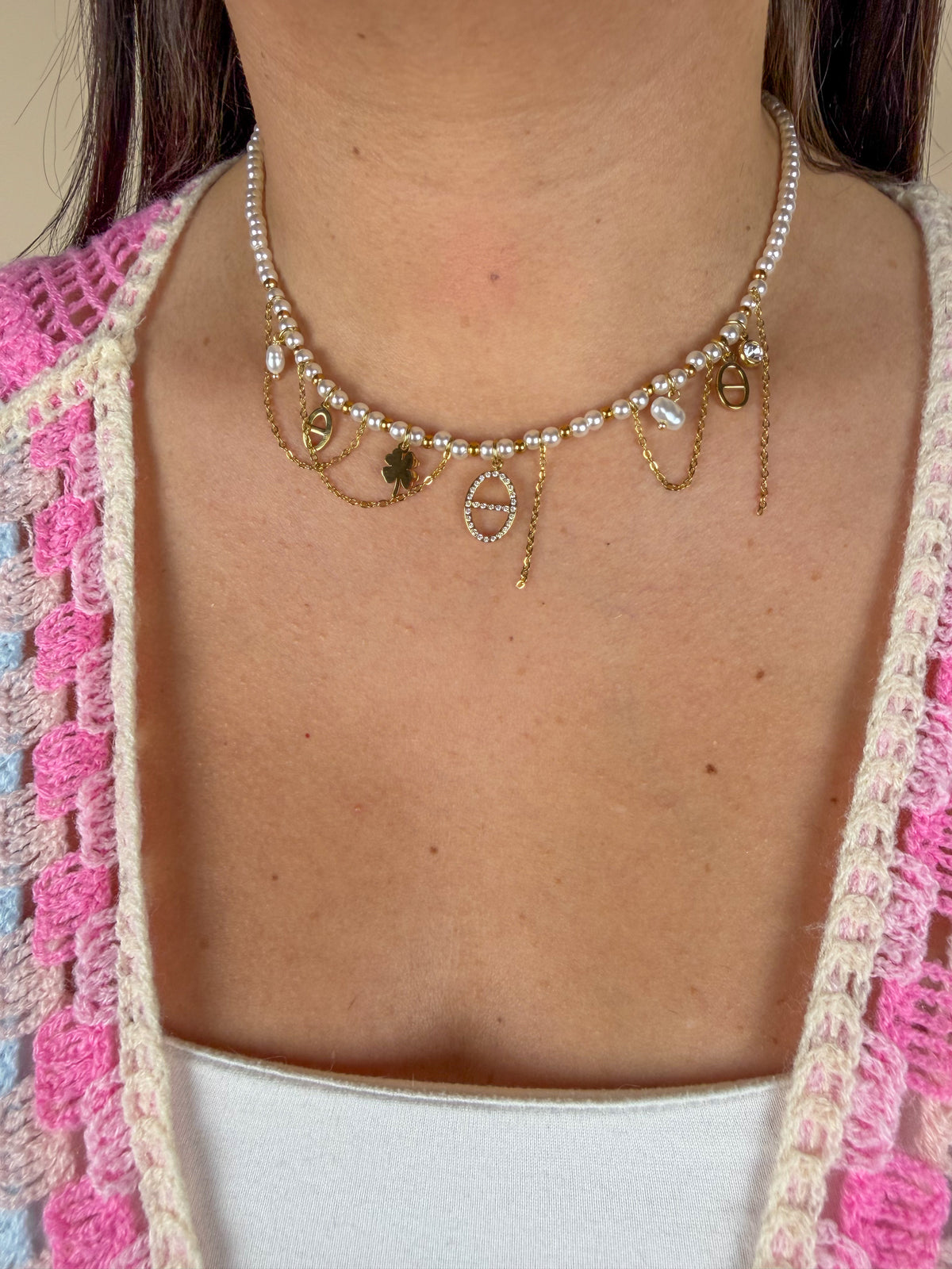 Collier Angel Pearl or