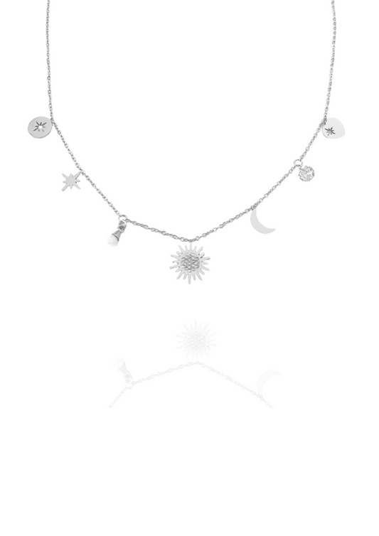 Collier sun argent