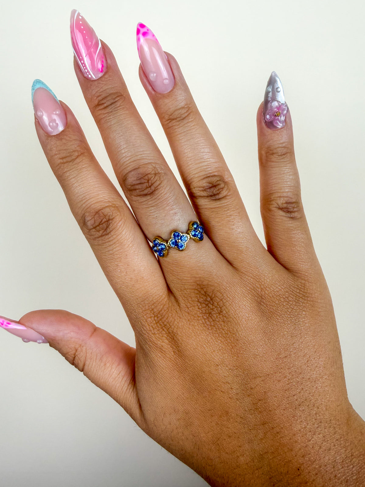 Bague Ambre azur