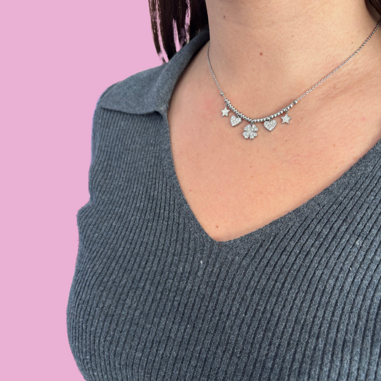 Collier Leslie argent