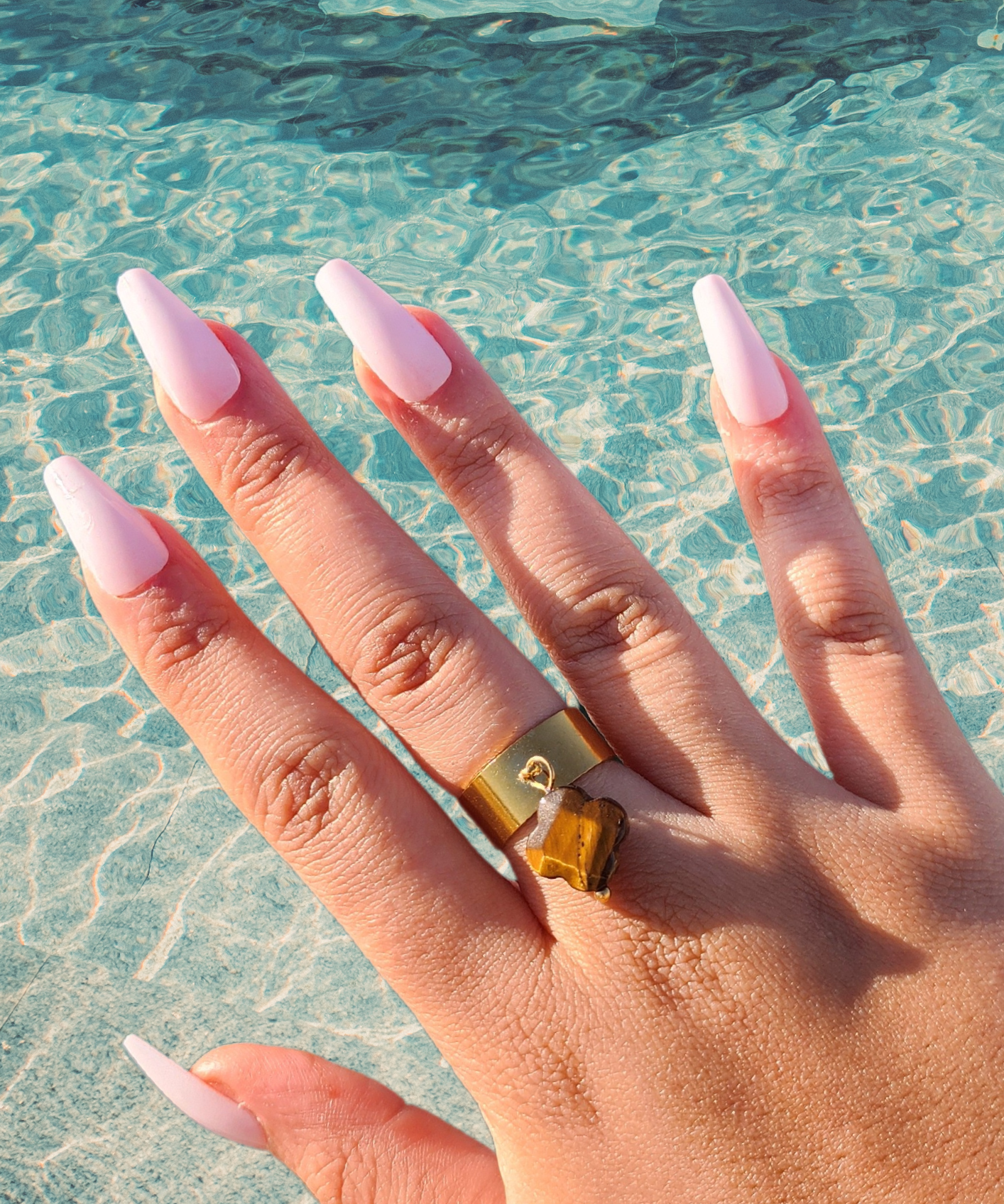 Bague trèfle œil de tigre