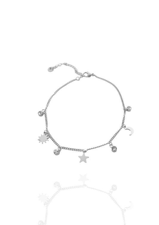 Bracelet cheville Nadjma argent