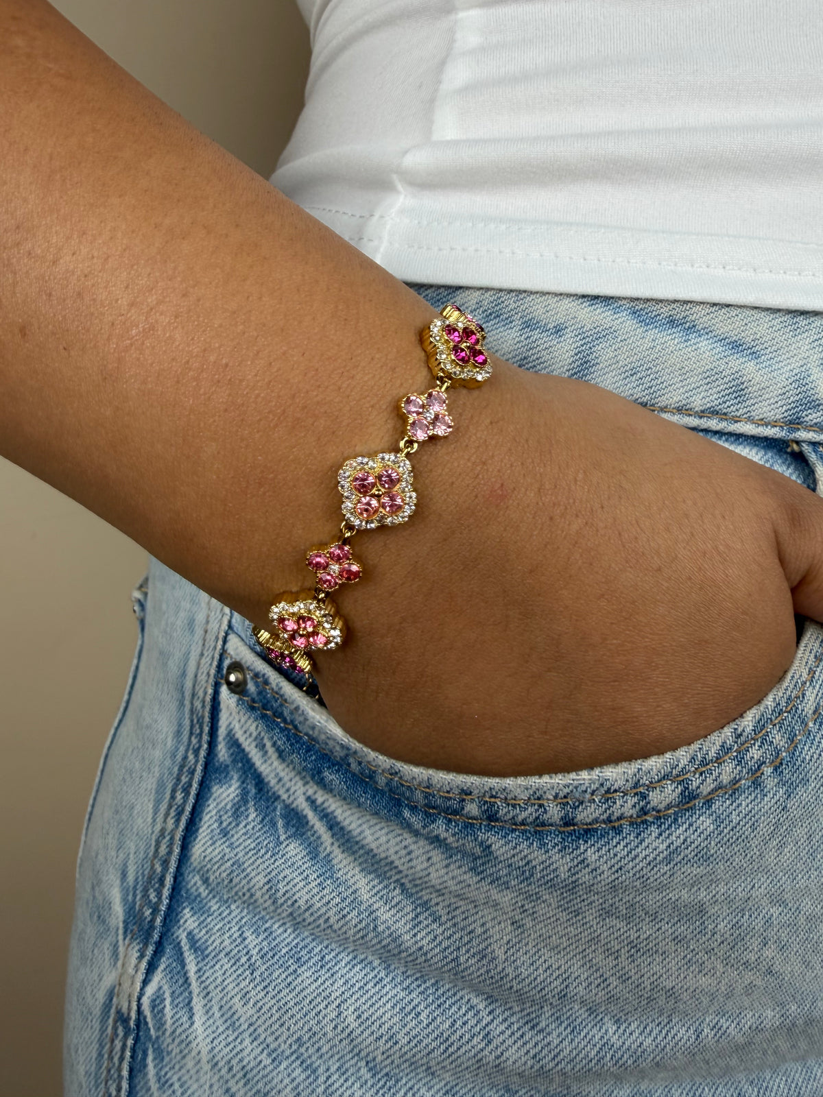 Bracelet Opéra rose