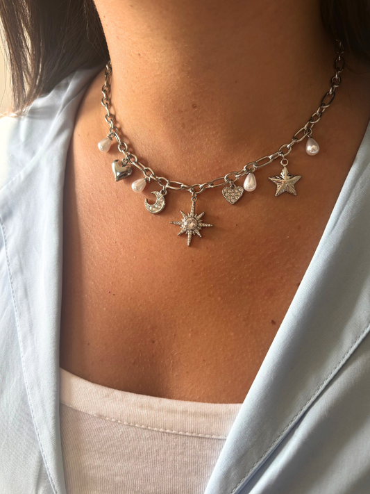 Collier Ambrelune argent