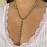 Collier Y Ambre blanc