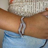 Jonc Wave argent