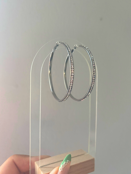 Boucles Diva argent