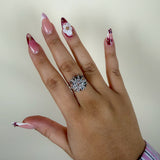 Bague Anti stress Flocon argent