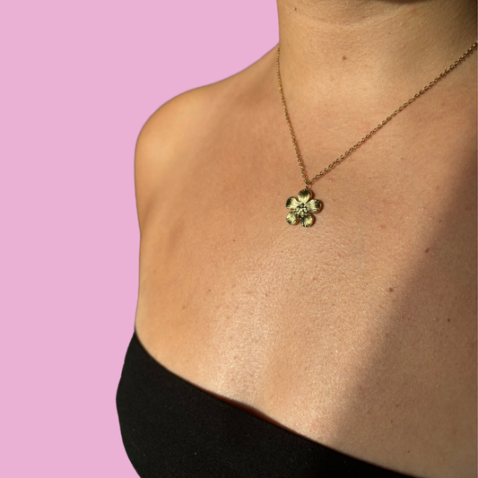 Collier Fleur or