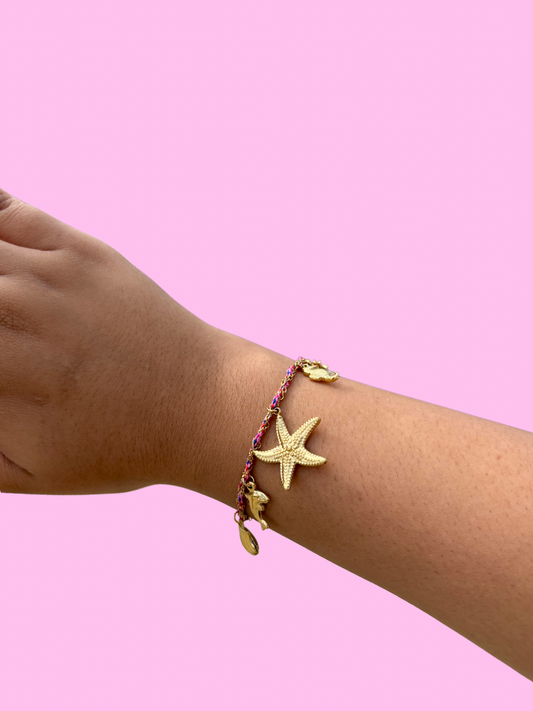 Bracelet Paillote rose